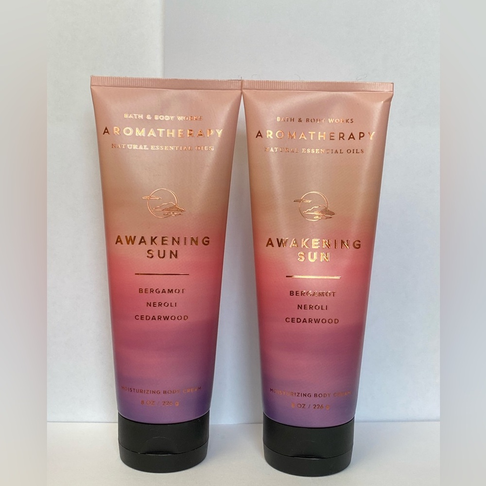 BATH AND BODY WORKS AROMATHERAPY AWAKENING SUN BODY CREAM 8 OZ